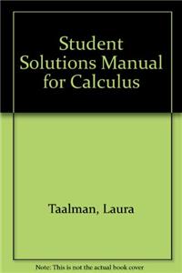 Single Variable Student Solutions Manual for Calculus