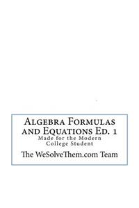 Algebra Formulas and Equations