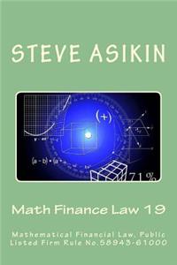 Math Finance Law 19