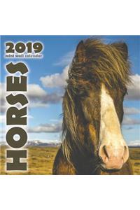 Horses 2019 Mini Wall Calendar
