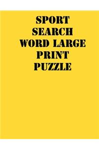 sport search word large print puzzle