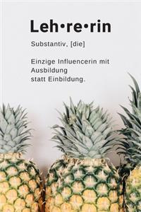 Lehrerin Notizbuch Influencerin als Geschenk