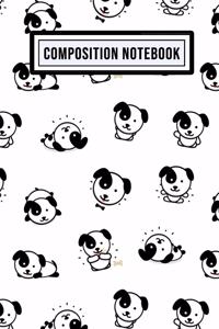 Puppy College Ruled Composition Notebook