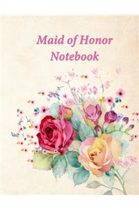 Maid of Honor Notebook: Wedding To-Do List and Party Planner