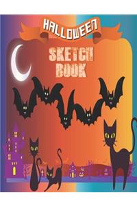 Halloween Sketchbook: Cute Halloween Gift Book, large 8.5 x 11in pages for drawing doodling sketching or making memories