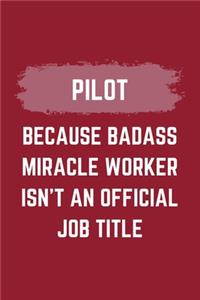 Pilot Because Badass Miracle Worker Isn't An Official Job Title
