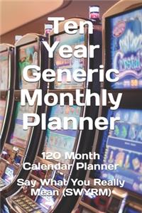 Ten Year Generic Monthly Planner