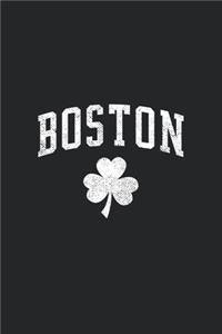 Boston Shamrock Clover Notebook