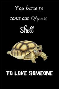 You have to come out of yours shell to love someone