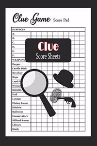 Clue Score Sheets