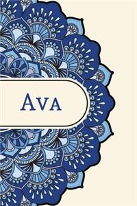 Mandala Notebook with Personalized Monogram Ava