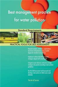 Best management practice for water pollution