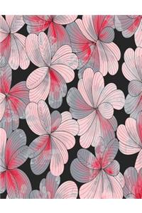 Pink Flowers Pattern Composition Book
