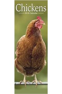 Chickens Slim Calendar 2018 (Slim Standard)