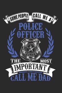 Police Officer Dad Shield Notebook
