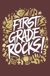 First Grade Rocks: Notebook with Blank Lined Paper, 8.5 X 11 Inches, 120 Pages