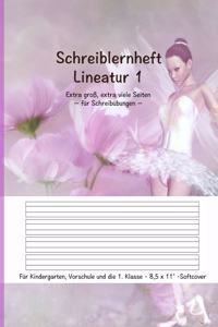 Schreiblernheft Lineatur 1