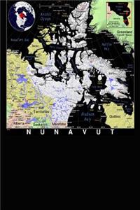 A Color Map of Nunavut Province in Canada Journal