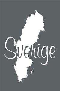 Sverige - Slate Grey Lined Notebook with Margins (Sweden)