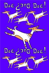 Journal Notebook For Dog Lovers, Stripey Dogs in a Row 3