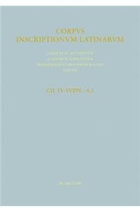 CIL IV Inscriptiones parietariae Pompeianae Herculanenses Stabianae. Suppl. pars 4. Inscriptiones parietariae Pompeianae. Fasc. 1. Ad titulos pictos spectantem