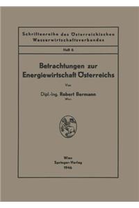 Betrachtungen Zur Energiewirtschaft Osterreichs