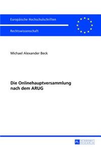 Die Onlinehauptversammlung Nach Dem Arug