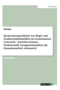 Kooperationsprobleme von Regel- und Sonderschullehrkräften im Gemeinsamen Unterricht - inwiefern können Professionelle Lerngemeinschaften die Zusammenarbeit verbessern?