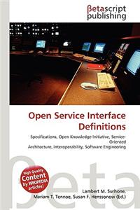 Open Service Interface Definitions