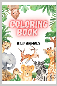 Wild animals coloring book