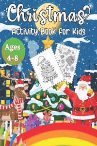 Christmas Activity Book For Kids Ages 4-8