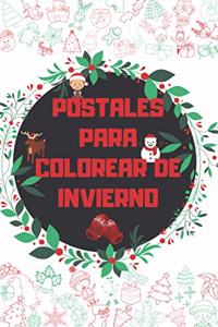 Postales Para Colorear De Invierno