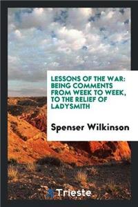 Lessons of the War