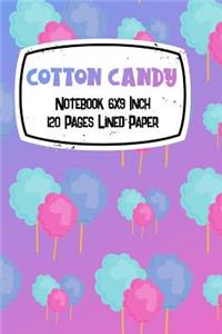 Cotton Candy Notebok 6x9 Inch 120 Pages Lined Paper