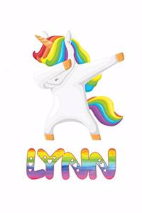 Lynn: Lynn Journal Notebook Dabbing Unicorn Rainbow