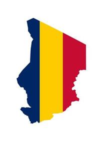 The Flag of Chad Overlaid on The Map of the African Nation Journal