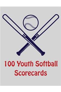 100 Youth Softball Scorecards