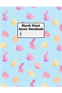 Blank Sheet Music Notebook