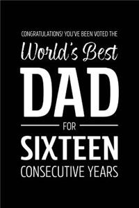 Congratulations! You've Been Voted The World's Best Dad for Sixteen Consecutive Years
