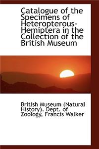 Catalogue of the Specimens of Heteropterous-Hemiptera in the Collection of the British Museum