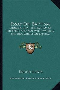 Essay On Baptism