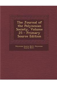 Journal of the Polynesian Society, Volume 25