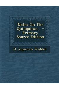 Notes on the Quinquinas...