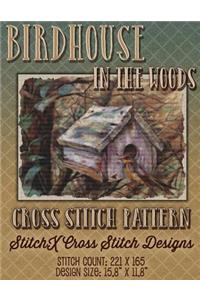 Birdhouse in the Woods Cross Stitch Pattern
