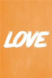 Pastel Chalkboard Journal - LOVE (Orange)