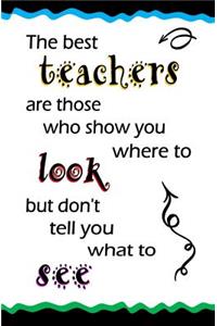 The Best Teachers are Those Who Show You Where to Look