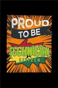 Proud to be technician citizen: Hangman Puzzles - Mini Game - Clever Kids - 110 Lined pages - 6 x 9 in - 15.24 x 22.86 cm - Single Player - Funny Great Gift