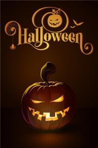 Mean and Toothy Halloween Pumpkin Lined Notebook