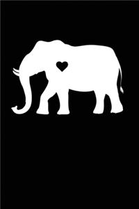 Elephant Silhouette Heart