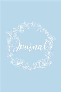 Journal: Baby Blue Lined Notebook - Cute Color Journal - Daily Journal - 6x9inch 100 pages